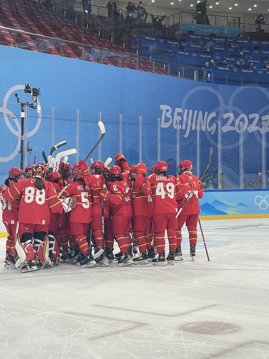 IIHFHockey's tweet photo. GAME WINNERS!!!!! TEAM CHINA UPSETS TEAM JAPAN! #Beijing2022 https://t.co/Iuf63E7cgj