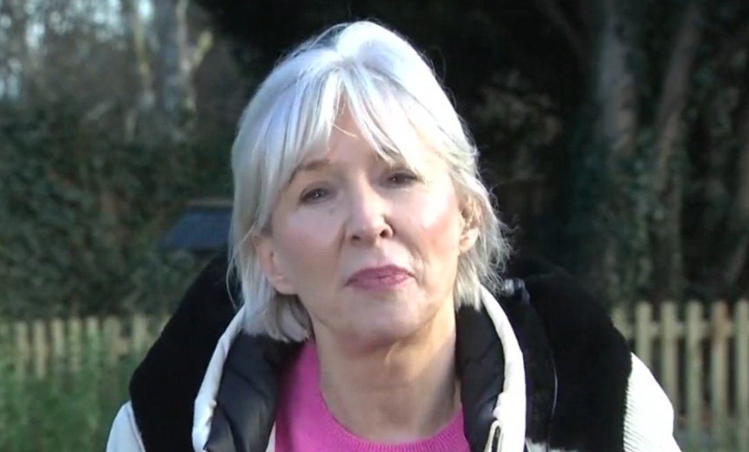 Nadine Dorries on TV always looks like she's in a commercial for life insurance.