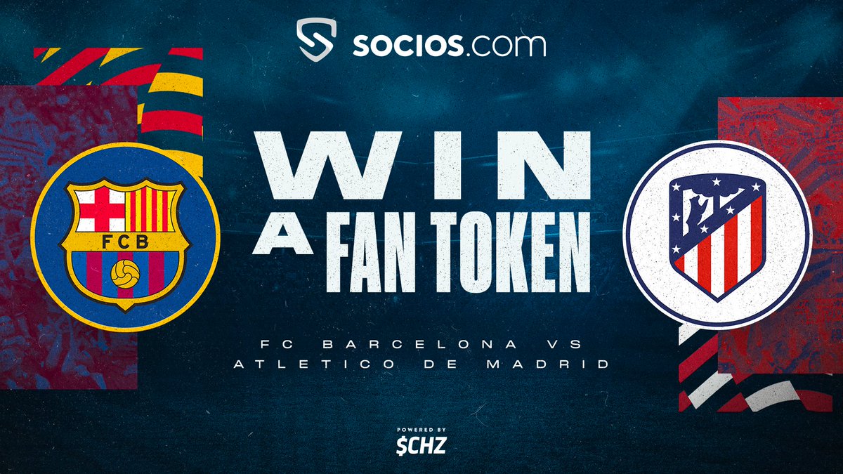 ⚽1 Goal = 3 Fan Tokens⚽

For every goal scored during <a href="/FCBarcelona/">FC Barcelona</a> vs <a href="/Atleti/">Atlético de Madrid</a> we'll be giving away 3 Fan Tokens.

To Enter:
✅Follow
✅Reply / $BAR or $ATM
✅Retweet

#BeMoreThanAFan
