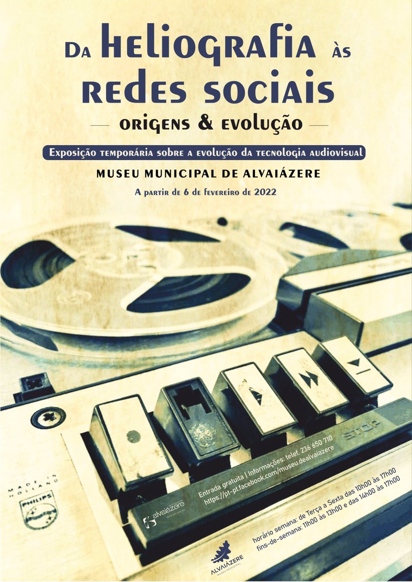 Estreou hoje, e permanecerá até 31 de maio, no Museu Municipal de Alvaiázere, uma mostra que documenta a evolução das tecnologias audiovisuais ao longo dos últimos séculos. A entrada é livre.