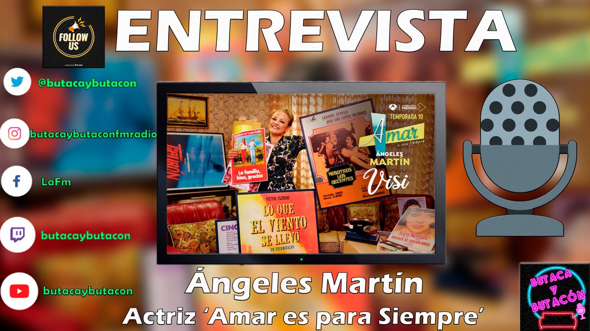 butacaybutacon's tweet photo. 🎙️#Entrevista #Podcast #Series
🔊Ángeles Martín: "Me siento pletórica de felicidad en ‘Amar es para Siempre’" @A3AmarSiempre @DiagonalTV
📢Hablamos con #ÁngelesMartín la actriz encargada de dar vida a #Visi, la mitad de #Benigna @AnabelAlonso_of
https://t.co/uyfEuOwXJQ https://t.co/Wy16BXNIjP