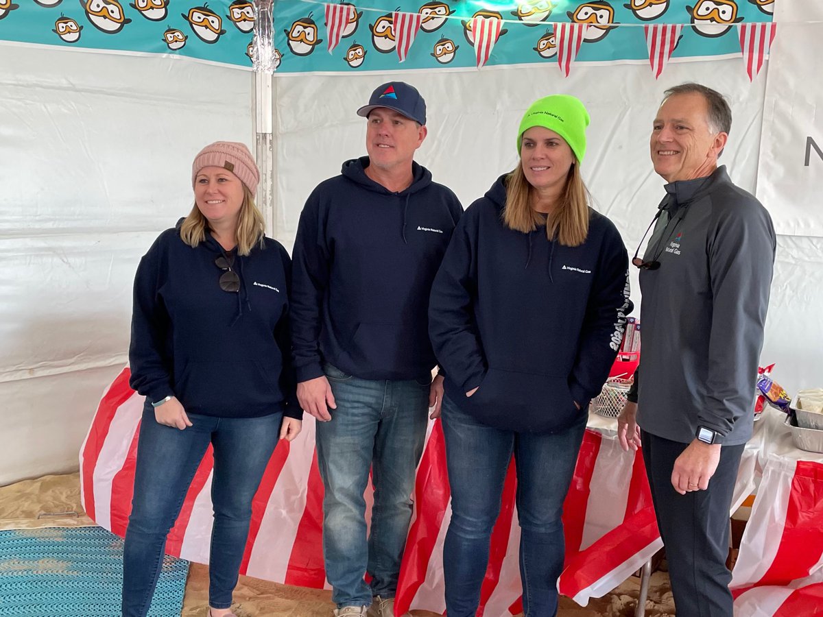 VNGPresident's tweet photo. For the past 23 years, volunteers from @vanaturalgas have worked tirelessly to help with the Polar Plunge for @SOlympicsVa! Their dedication to the communities where they work and live was apparent at every turn! Thank you to all who volunteered and took the plunge! #VNGCares https://t.co/C0mRDDrbxD