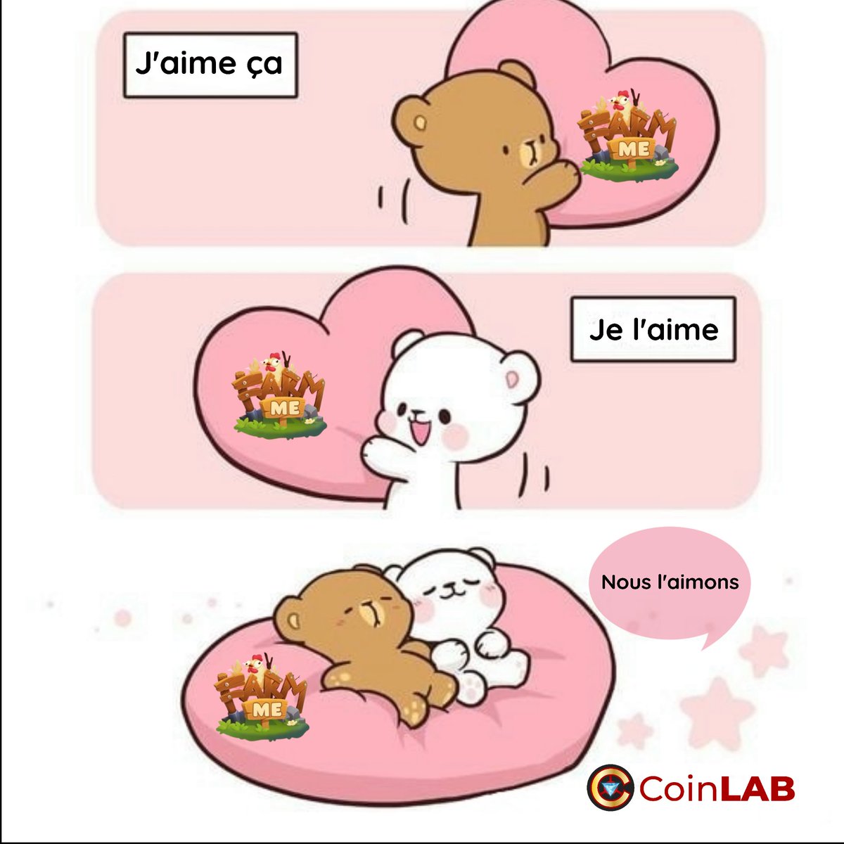 Mira06869's tweet photo. Les concours @FarmMeOfficiall sera fini le 7 février 2022. Dépêchez-vous!!!
Montrez votre créativité avec les hashtags #CoinLAB #FarmmeMeme dans vos publications!!
@CoinLAB_Offi https://t.co/Wt2vKjkee4