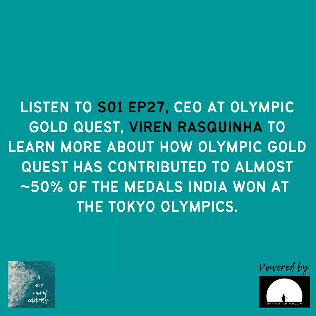 Listen to Viren Rasquinha, CEO at Olympic Gold Quest, speak about how OGQ has contributed to almost ~50% of the medals India won at the Tokyo Olympics.

#Olympic #podcast
