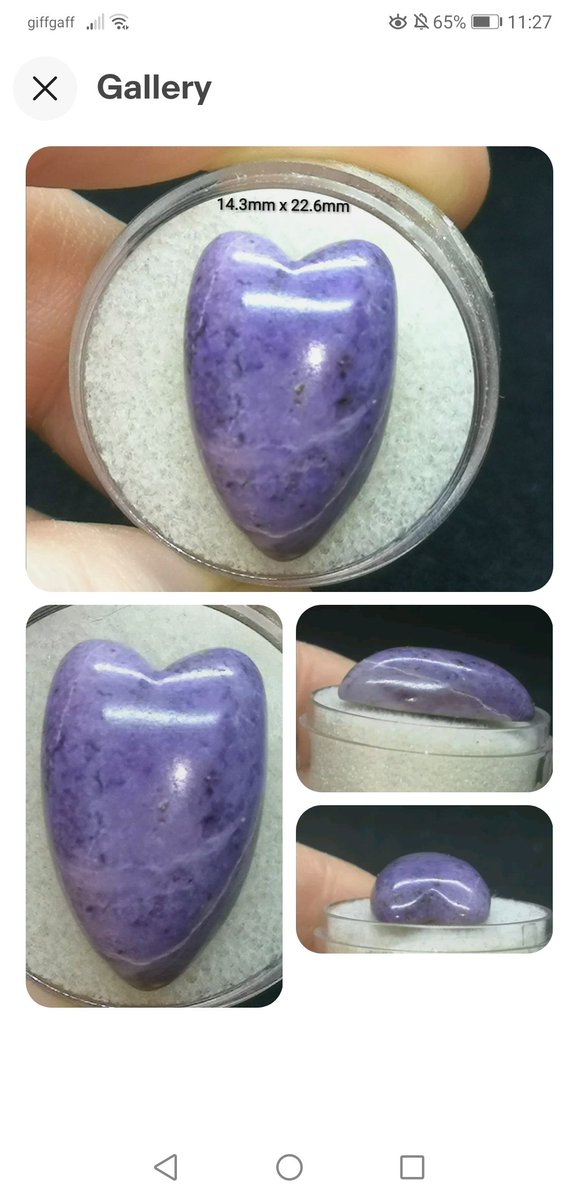 I LOVE YOU 💙 purple Jadeite heart. Cut by us £14 #lapidary #purple #jade #jadeite #stonesforsale #cabochon #cabochonsforsale #lapidarist #gemstones #jewellery #silversmith #crystals #minerals #healingcrystals