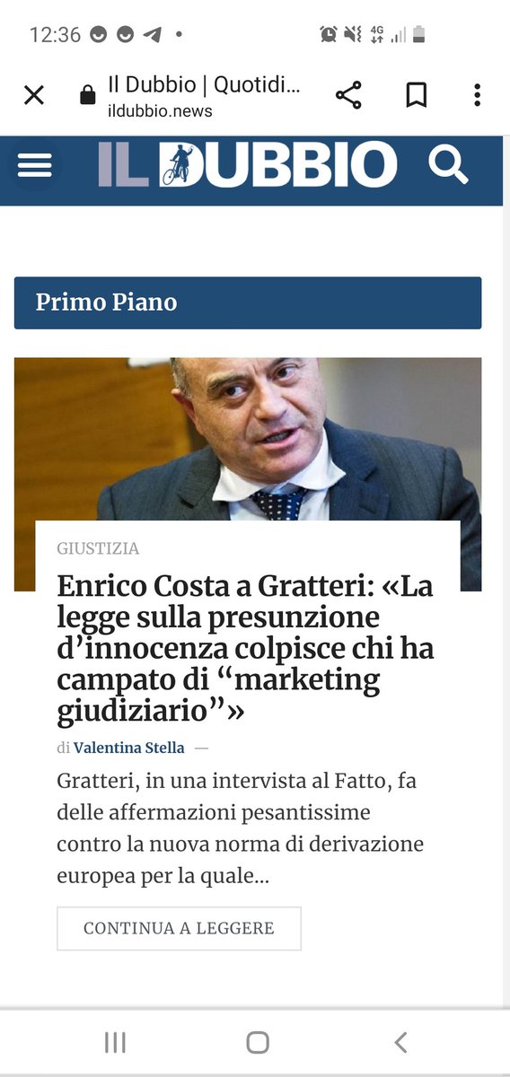 Gratteri: la legge sulla presunzione di innocenza agevola la mafia.
<a href="/Enrico__Costa/">Enrico Costa</a>: solo fango! Ad essere scontenti, certo, saranno coloro che fino ad oggi hanno campato sul ‘marketing giudiziario’"
Mi chiedo: Gratteri accuserà Costa di concorso esterno?
ildubbio.news/2022/02/06/381…