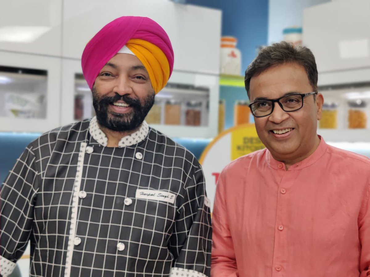 SupermarketWala's tweet photo. Canned! 

The next set of #TrolleyParCharcha episodes with fun &amp; high energy Chef, Harpal Singh Sokhi.

Of course, if its Chef Harpal, one Charcha has to be on ‘Namak Shamak’ 😎
…now, to wait for editing, shedditing by the skilled team at Revamp Studios. https://t.co/RTOMHUgknT