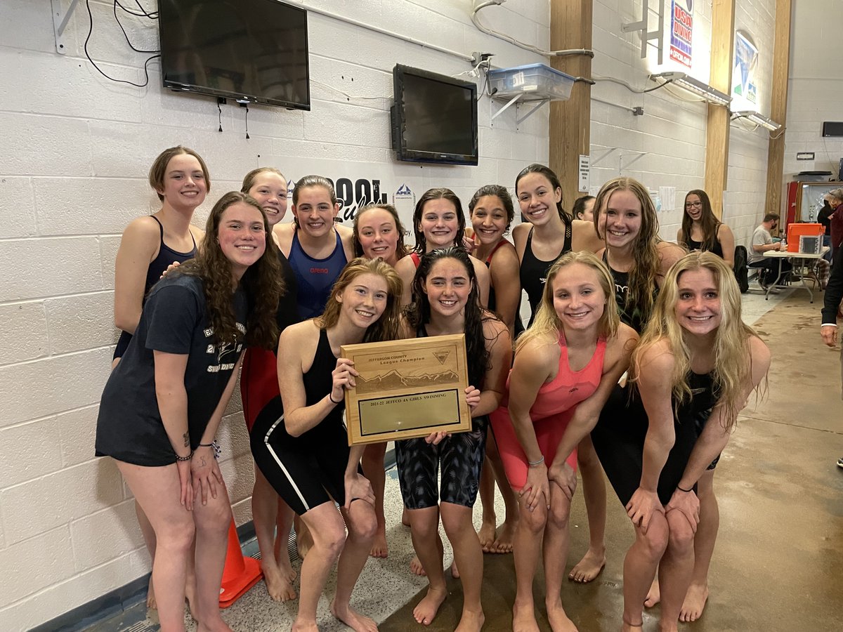 EHS_Cougars's tweet photo. Congratulations to our Girls Swim Team! They won the 4A JeffCo League Championship! https://t.co/L9dIoyevbN