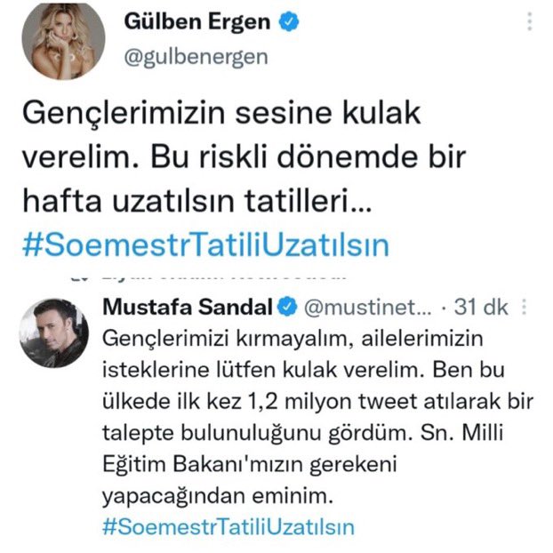 idollerim
 #SoemestrTatiliUzatılsın