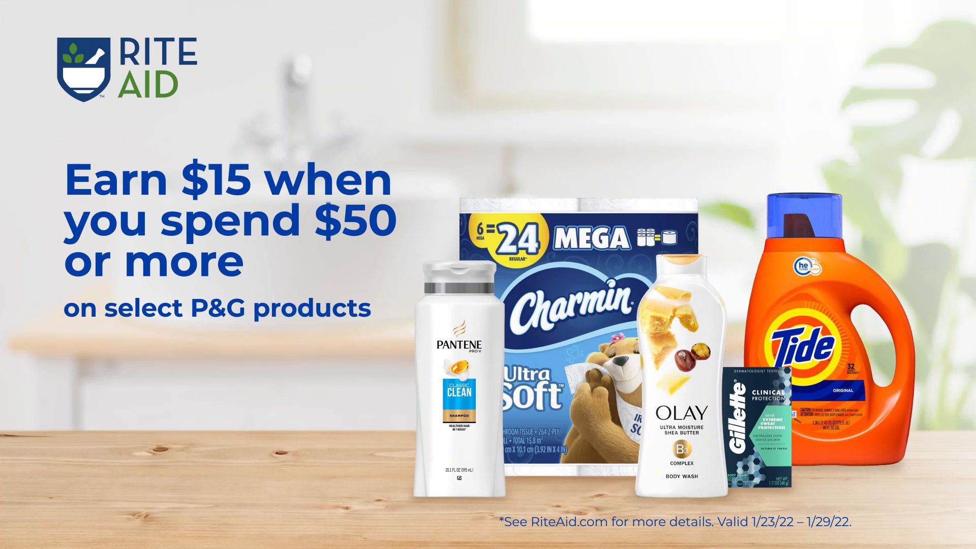 Rite Aid On Twitter: Save On All Your Everyday Essentials! Get A $15 Prepaid  Visa Gift Card When You Buy $50 Of Select P&Amp;G Products*. Shop At Rite  Aid &Amp; Save Today!