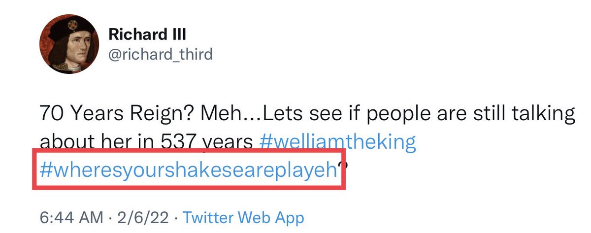 rsayre's tweet photo. This is the #BestHashtagEver. Well done, @richard_third. https://t.co/h5LEISYU5h
