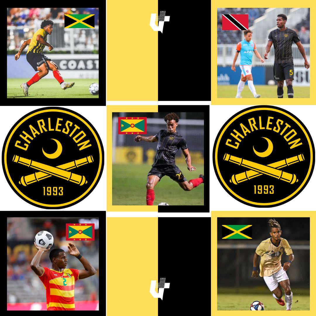 unveilplus's tweet photo. 😍 this team 🔥⚫️🟡👏⁣
⁣
Nicque Daley 🇯🇲⁣
Leland Archer 🇹🇹⁣
A.J. Paterson 🇬🇩⁣
Benjamin Ettienne 🇬🇩⁣
Andrew Booth 🇯🇲⁣
⁣
#Jamaica #TrinidadAndTobago #Grenada #USL #Soccer #Charleston #CharlestonBattery #Battery #BlackAndYellow  #CaribbeanConnection #OneSportingCaribbean https://t.co/bpfffTY7qE