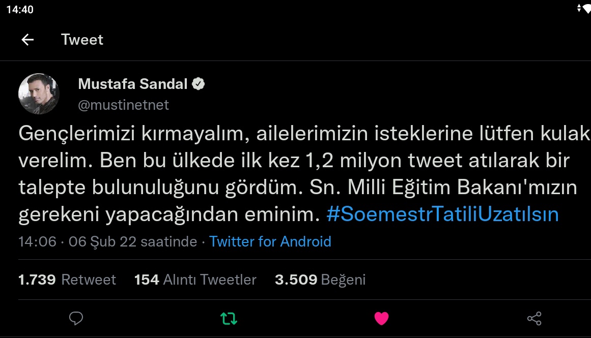 secret_player0's tweet photo. Hadi İnşallah
#SoemestrTatiliUzatılsın https://t.co/R16X88AFwP