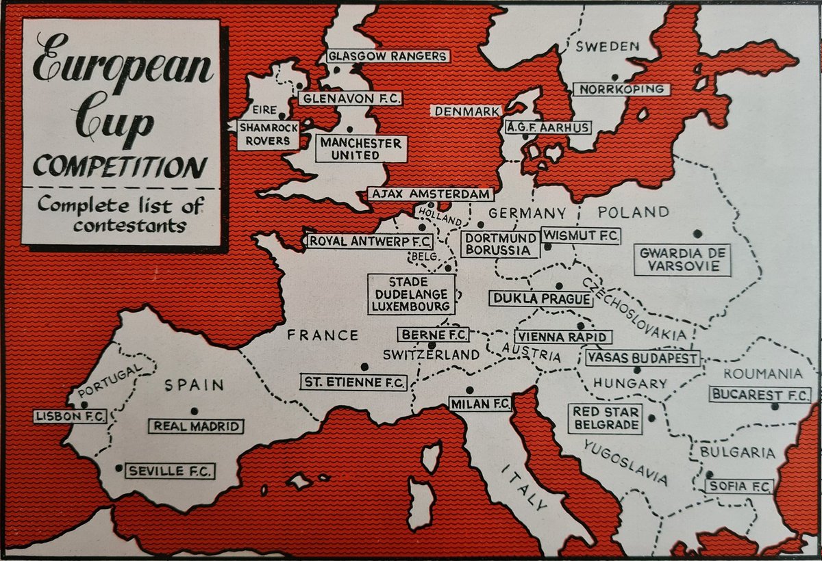 hoopyste's tweet image. For Christmas my fiancée got me a programme from @ManUtd v @ShamrockRovers in 1957. Flicking through it this morning and looking at the names of players who would be tragically taken in Munich less than a year later #FlowersOfManchester