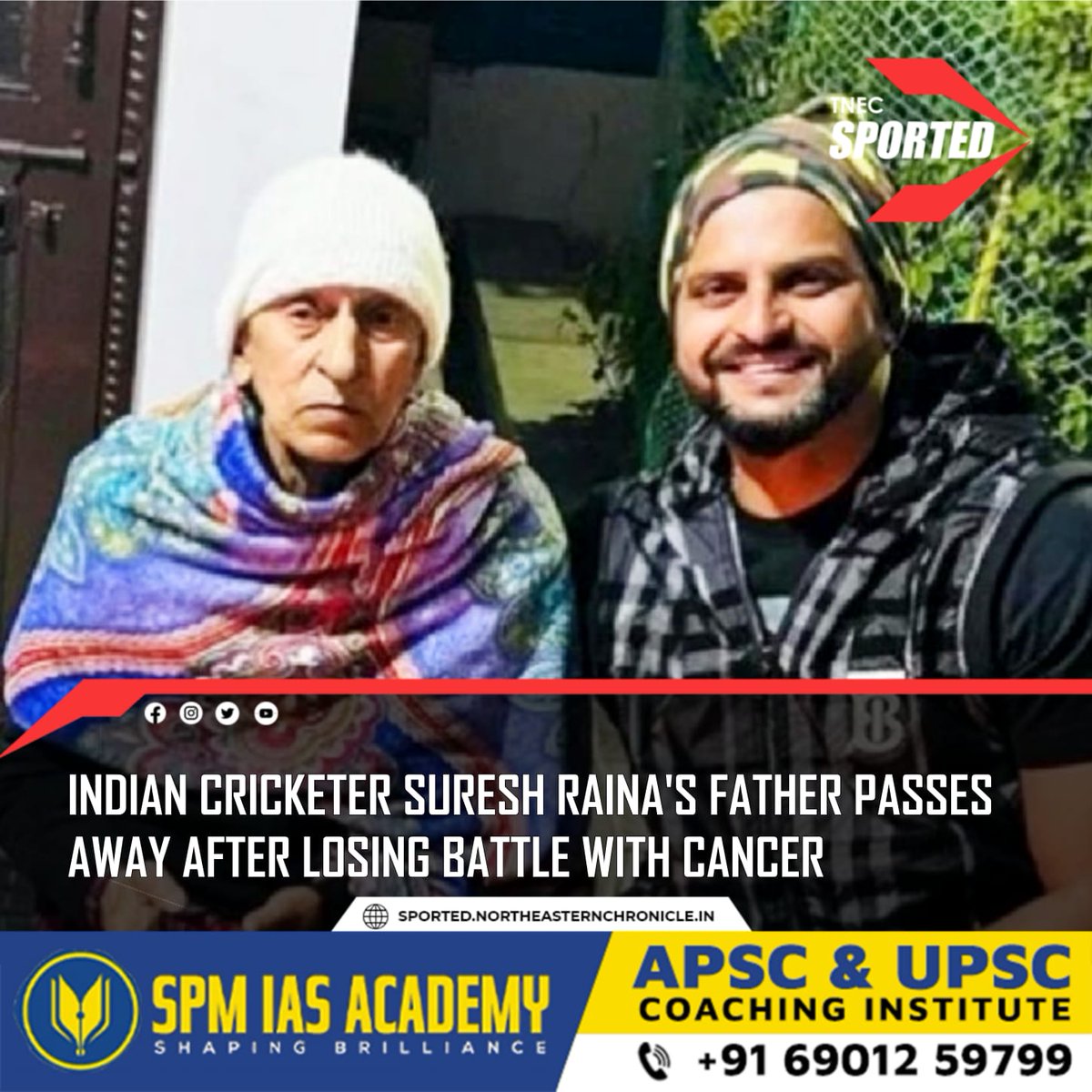 sported_tnec's tweet photo. On Sunday, Feb 6, former Indian cricketer Suresh Raina's father, Trilokchand Raina passes away. He was fighting cancer for the last few months. His health had been deteriorating further since December last year. Unfortunately lost the battle to cancer.
#SureshRaina https://t.co/K6BxPdmD4V