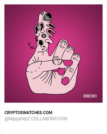 cryptoswatches's tweet image. Giving away 4 #NFTs from our collabs with @SPACECHICKEN3, @noodsly, @CorpWorld_NFT, and @NippyNip2 

1. Like, follow, RT
2. Tag 3, comment .wam

#NFTGiveaway #NFTGiveaways #NFT #NFTCommunity #NFTcollector #NFTcollectors #cryptoart #WAX #WAXP #WAXGang