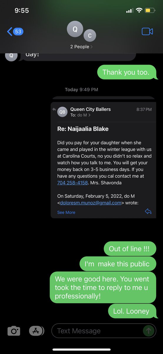 laydlycious's tweet photo. @UnderArmour this is the type people you sponsor?  Queen City Ballers, They don’t care about the children; only the money! All I did was ask for my initial payment back on the scam their running regarding scholarships! https://t.co/B2kVplrdGS