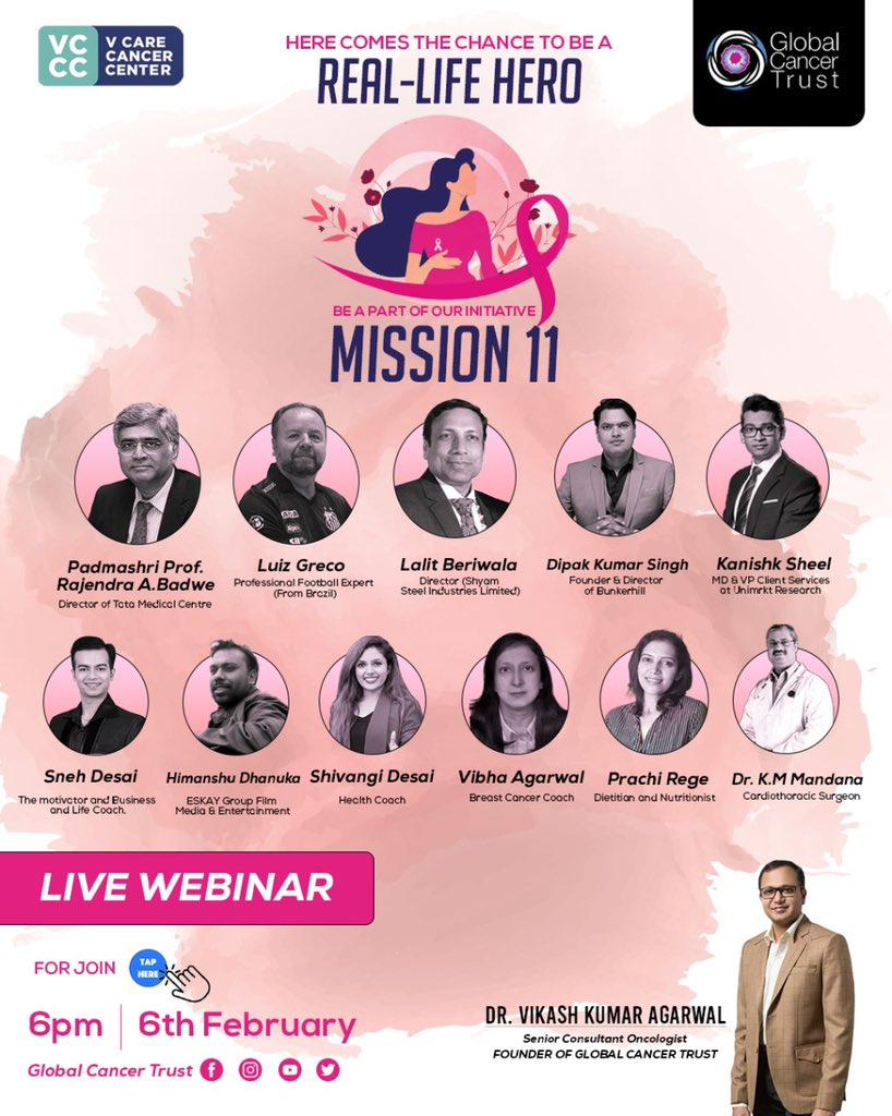 Great initiative on awareness, information and treatment on any kind of cancer. #Globalcancertrust #DrVikashAgarwal #DrRajendrabadwe #DrVibhaAgarwal @SnehDesai_ #shivangidesai @prachirege1 @lalitberiwala #DrKMMandana facebook.com/GlobalCancerTr…