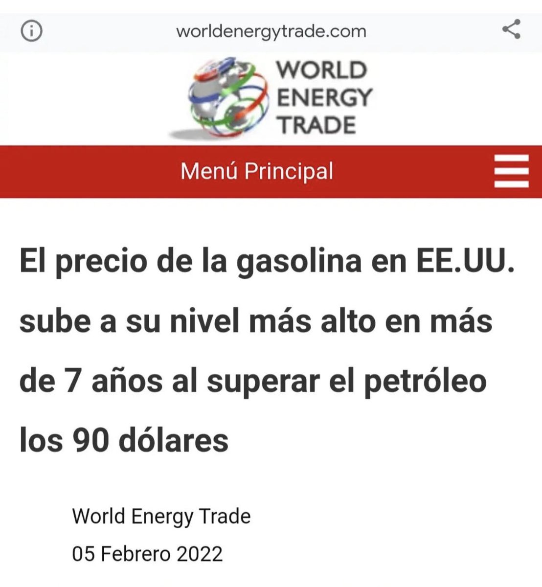LuisMinoso's tweet photo. Información preocupante para el mundo. https://t.co/IPDwezmhm2