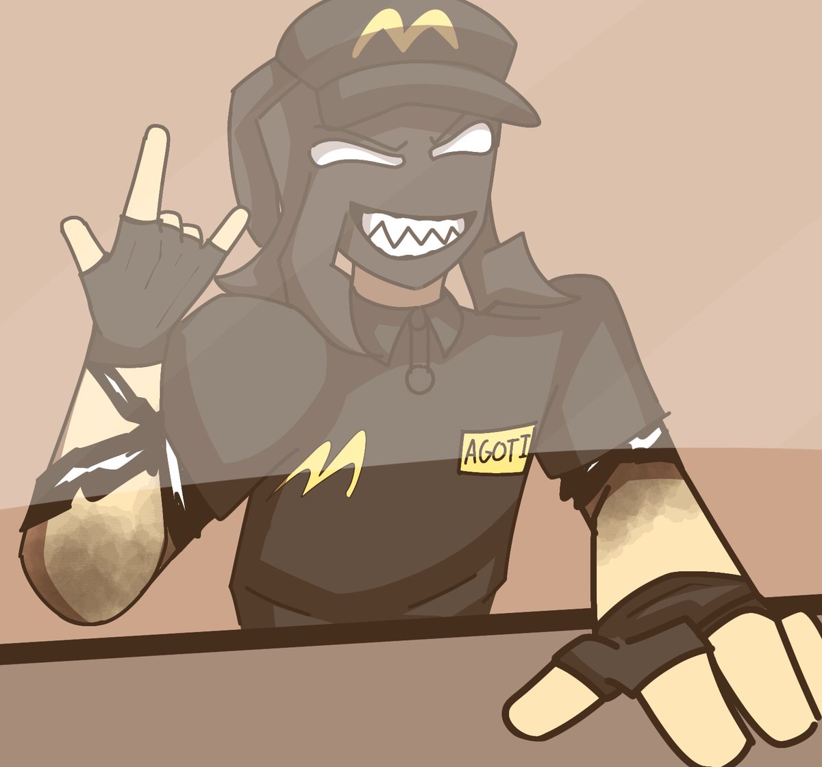 alex_dontknow_'s tweet photo. Agoti but he works part-time at McDonald's because I said so/j
Little side-job from the music career.
#agoti #fnf #fridaynightfunkin #entitymod #vsagoti #agotifanart #fnffanart https://t.co/htUb2d9wZm