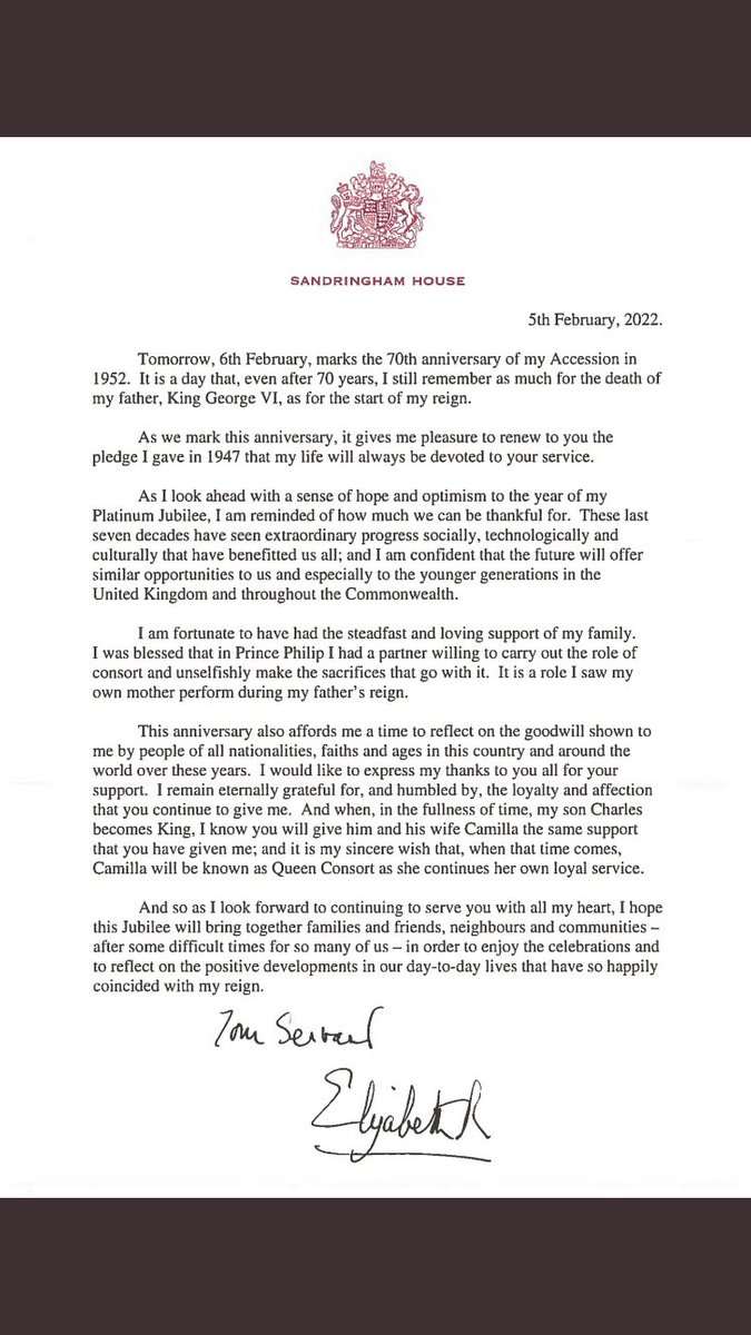 What a fantastic achievement by the boss, god save the Queen #PlatinumJubilee #Queen #GodSaveTheQueen