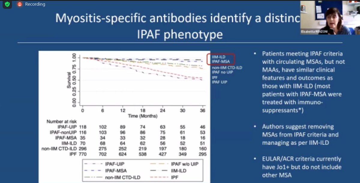 debaditya_roy's tweet photo. #very interesting to note #ILD #ILD2022 #Myositis
 🟡Patients with IPAF+MSA but not MAA has similar clinical features and outcomes as those with IIM-ILD

⚠️Time to consider removing MSA's from IPAF criteria? https://t.co/katt9xBgQ0