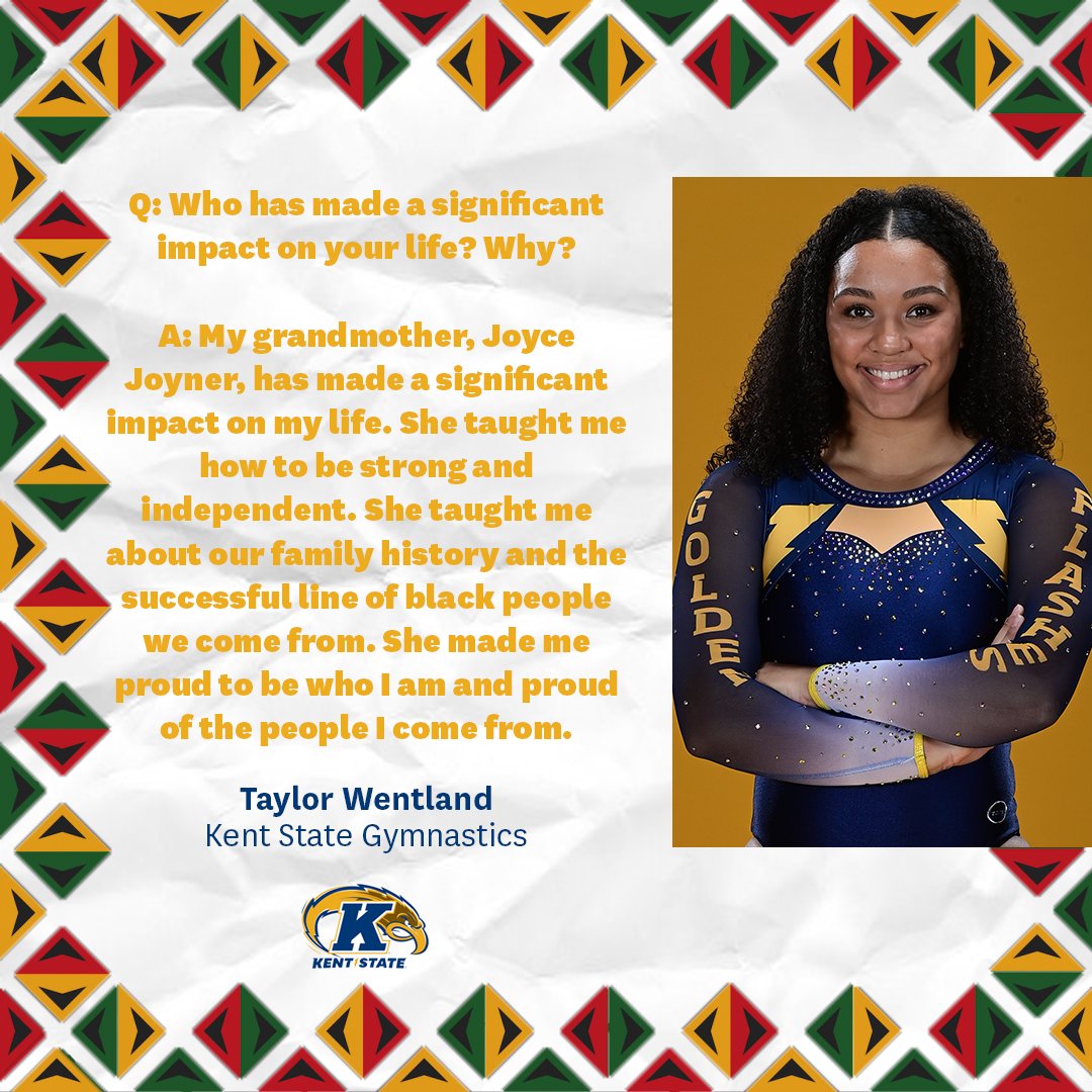Our #BlackHistoryMonth celebration continues with <a href="/KentStGym/">Kent State Gymnastics</a>'s Taylor Wentland! She talks about her grandmother and the impact she had on her life.

#GoFlashes⚡
