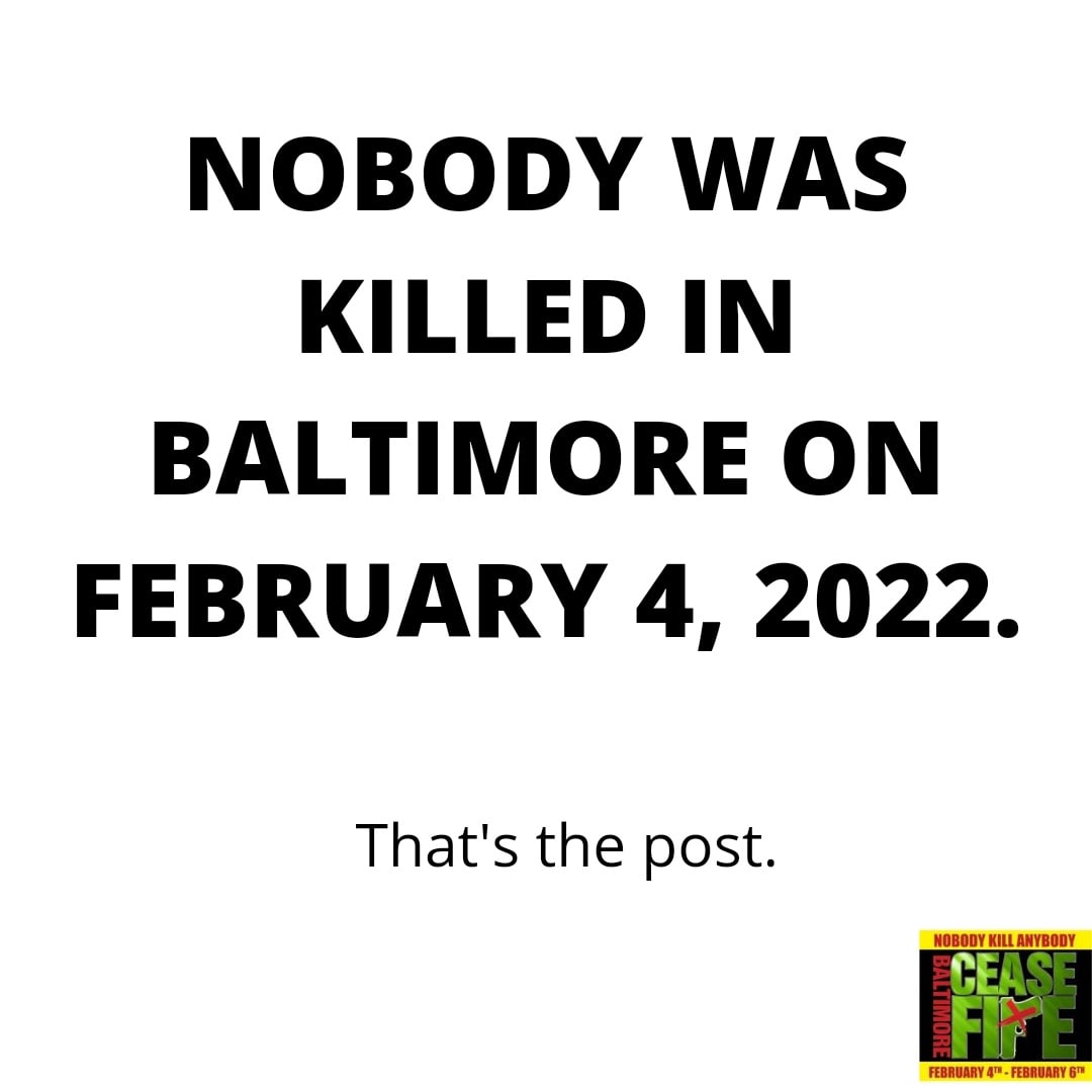 Formerly known as Baltimore Ceasefire 365 (@bmorepeacemvmt) on Twitter photo 