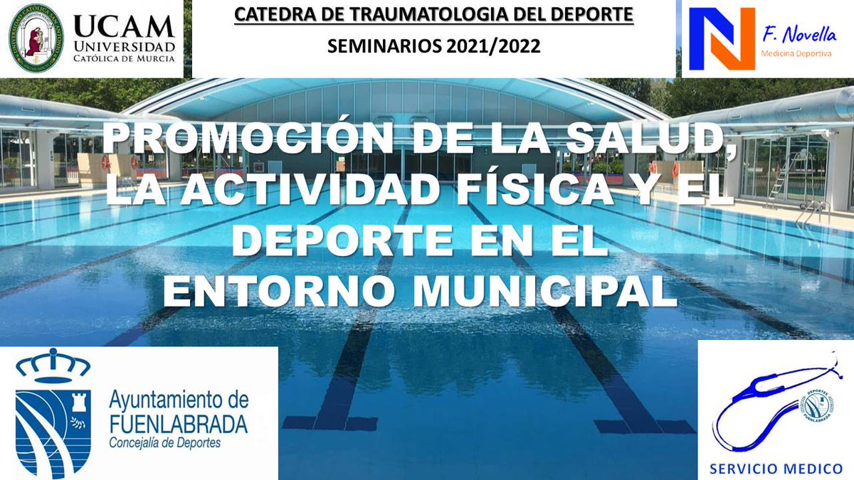F_Novella's tweet photo. Cátedra de Traumatología del Deporte (UCAM): Seminarios 2021/2022
MARTES, 8 DE FEBRERO DE 2022
19.00-21.00 horas
“PROMOCIÓN DE LA SALUD, LA ACTIVIDAD FÍSICA Y EL DEPORTE EN EL ENTORNO MUNICIPAL”.
*Para seguir la sesión pinche aquí.:
https://t.co/rpJnGoJL7C https://t.co/iMIhWZrGsi