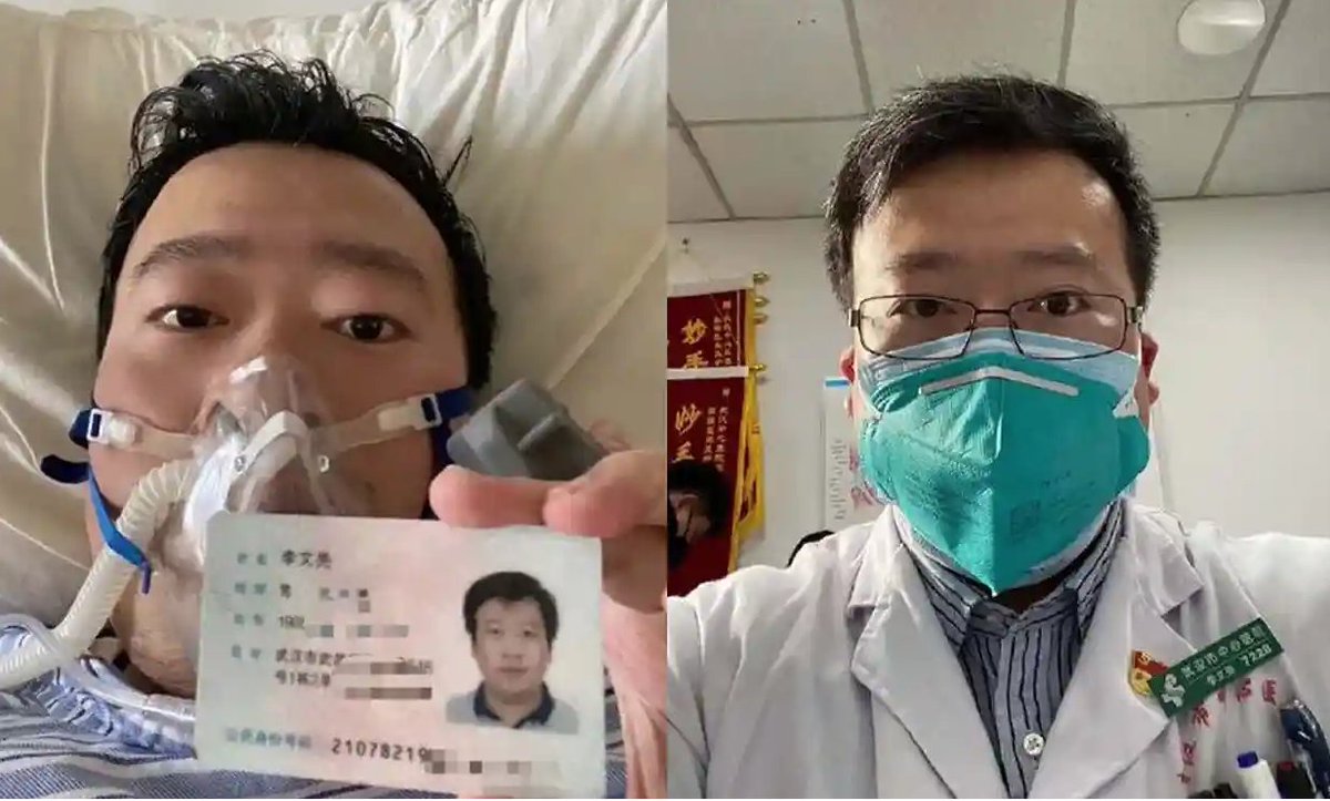 Thread/ This is Li Wenliang, the extraordinarily brave whistle-blowing Chinese doctor who died of Covid exactly two years ago today. (1/n)