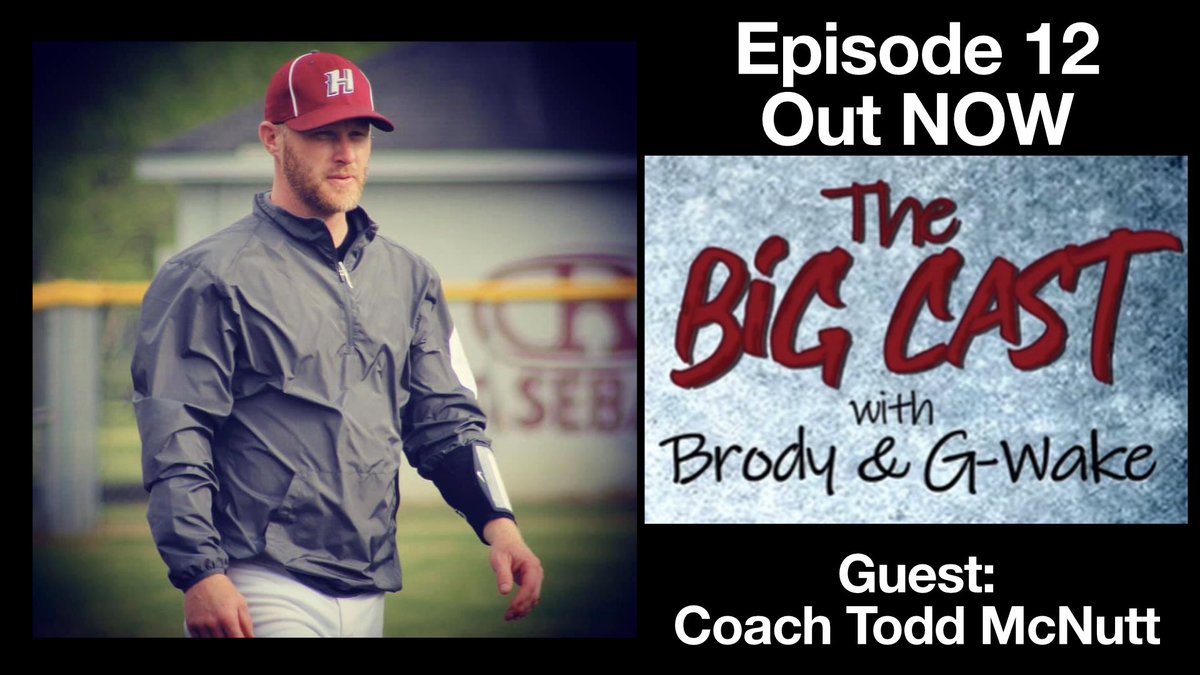 GrantandBrody's tweet photo. Episode 12 is out NOW!! In this episode, we sit down with HHS Head Baseball Coach Todd Mcnutt!! Check it out with the links below! @HCSLionPride @DrHSutherland @GarnerCandy @coachtnutt2 https://t.co/eNNl4ceExA