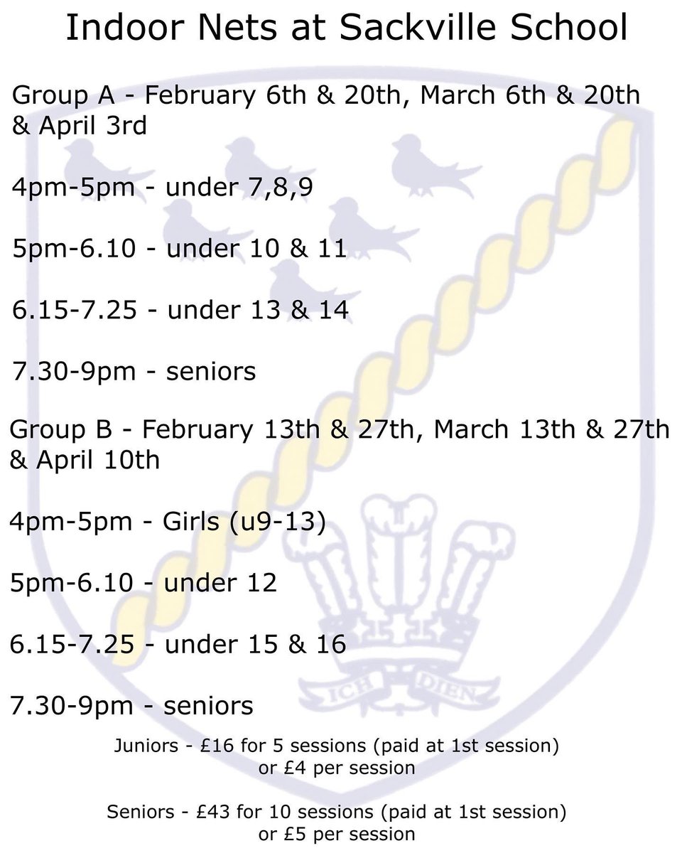 Interested in playing cricket? Felbridge &amp; Sunnyside CC are looking for new players for the 2022 season 
•
Please message us for more information - Helen
#fscc #themightyfscc #cricket #cricketlife #sussexcricket #juniorcricket #seniorcricket #cricketnets #crickettraining