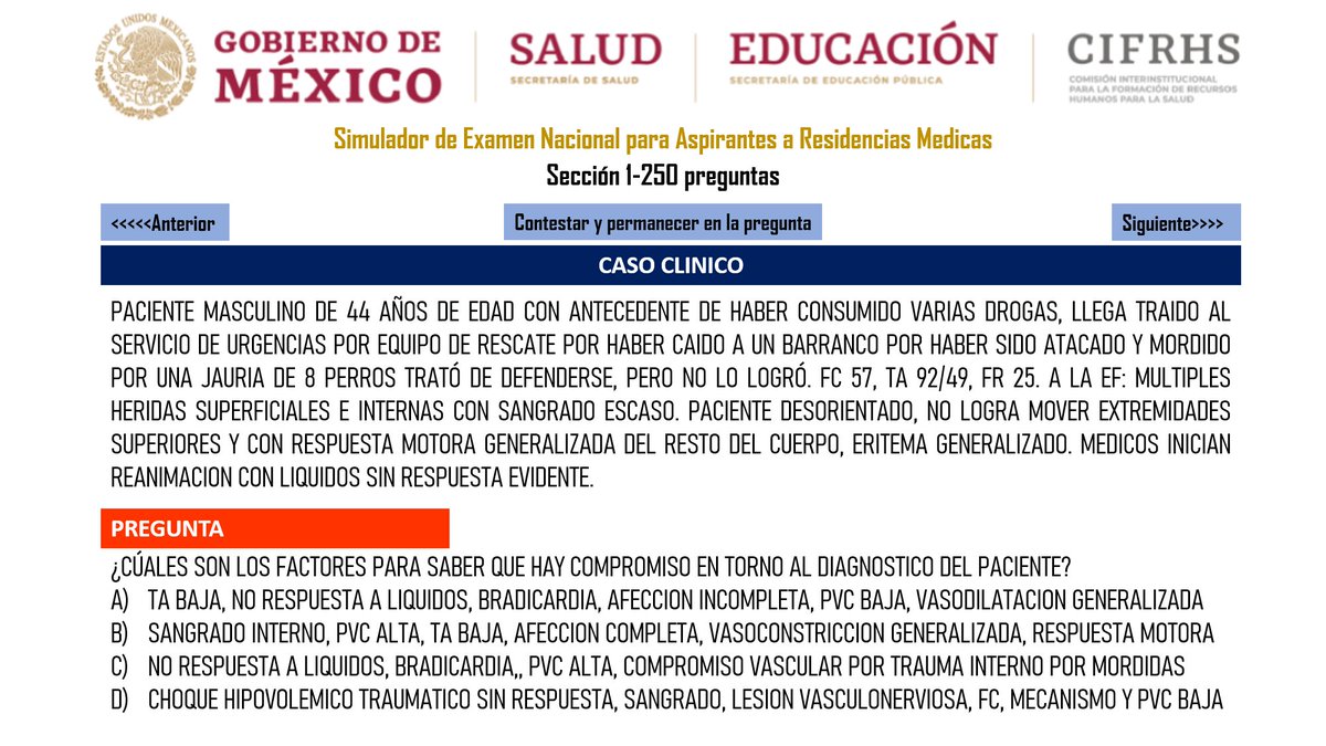 Doctor_GPC's tweet photo. Caso del men mordido por 8 perros 🥲
Caso clínico #ENARM #ENARM 2022 https://t.co/IE0VS0JTmI