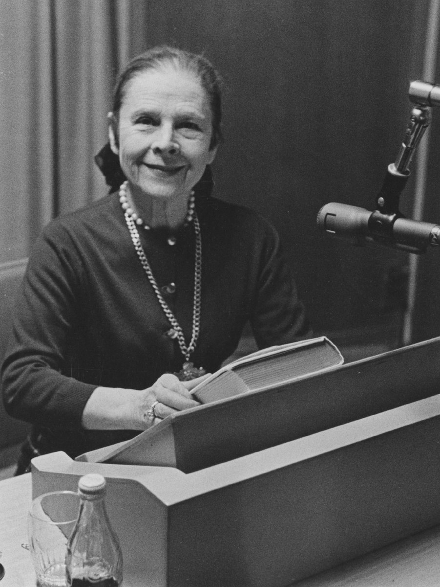 Ruthie recording her autobiography for the American Foundation for the Blind, 1972.