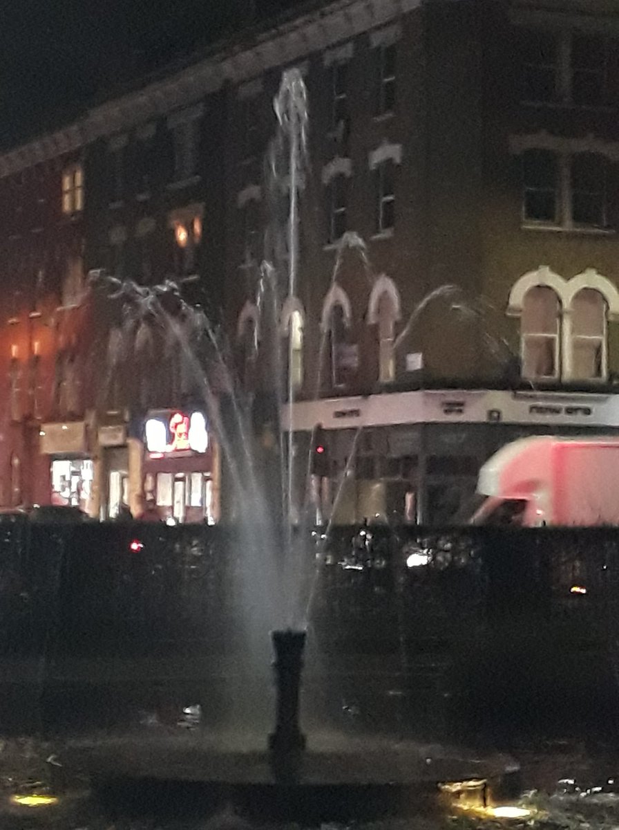 Clapton's very own 'Lumiere'! 
The sound part of a 'Son et Lumiere' is the rumble of the buses!!!