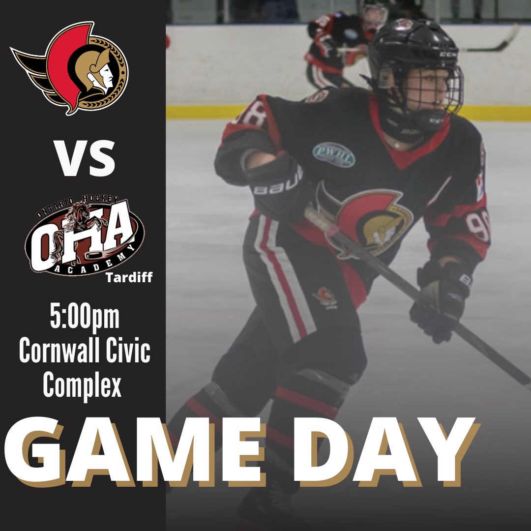 OttawaLadySens's tweet photo. After yesterday's 3-2 win in OT against Kingston, we are heading to Cornwall for our second game of the weekend! Join us in person or through twitch as the puck drops at 5pm! https://t.co/9I5FqhUXAP
