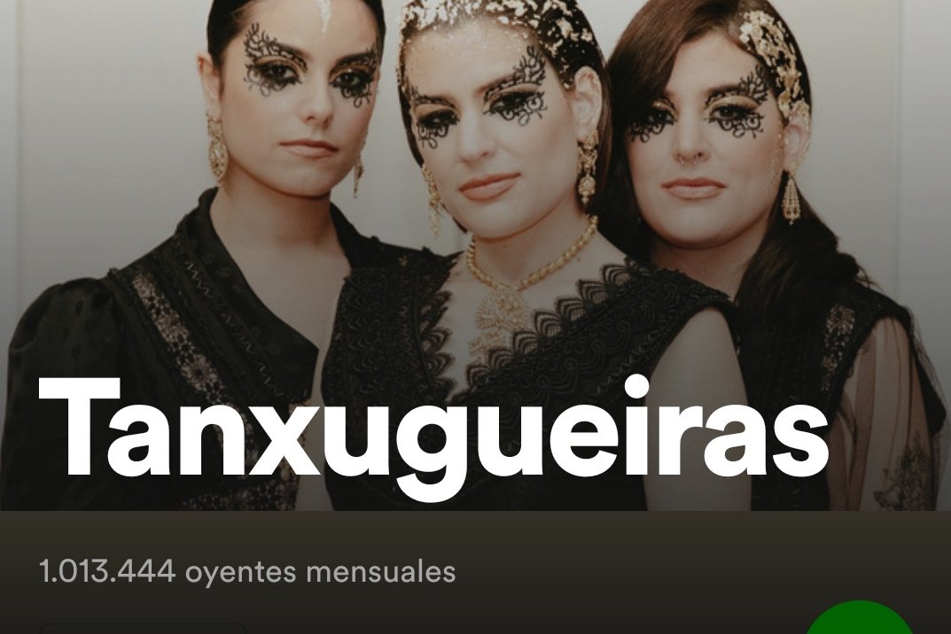 tanxugueiras's tweet photo. 💓 1 MILLÓN DE OÍNTES EN @Spotify 💓 

GRAZAS ás 1.013.444 personiñas que lle dades amor á nosa música 🥺🥺😍😍😍 https://t.co/TZ2tNQdkoE