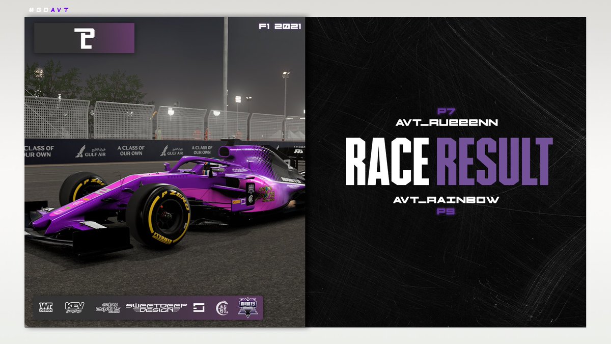 #RACERESULT | #F12021

👏🏻 Buenos puntos en #TPL que nos mantiene en zona media de la clasificación.

👤 P7 <a href="/RueeenF1/">Rueeenn</a> 
👤 P9 @RAinBoW_14019 

💜 #GOAVT