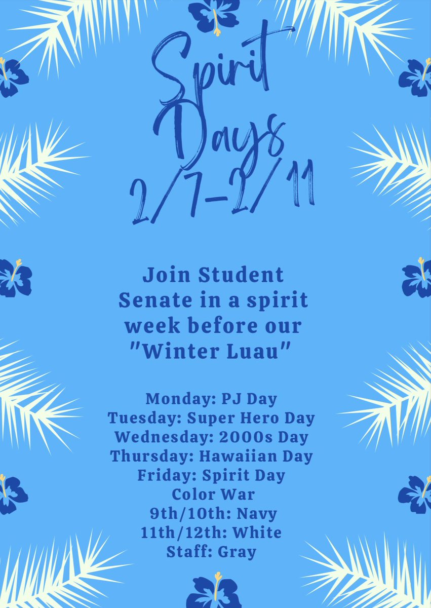 LSWestCheer's tweet image. It’s Spirit Week! 💙🤍