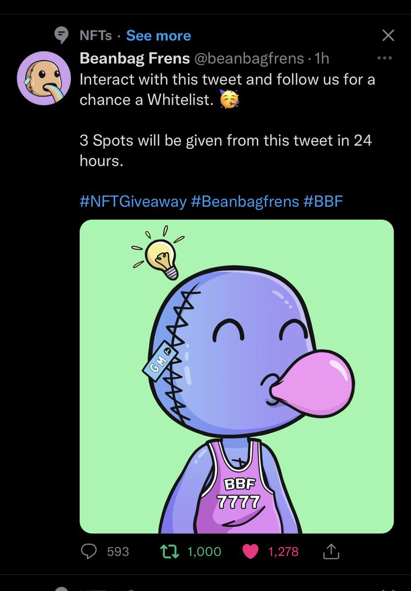 MavFlips's tweet photo. @beanbagfrens Thousandth retweet 👀 https://t.co/lA7fC9PE3O