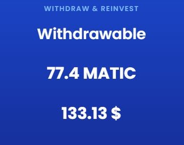 LayZdefi's tweet photo. Here is my daily profit comparison on @StableOneMatic.
14.59 $MATIC daily profit on Jan 31st
77.4 $MATIC daily profit on Feb 5th

Daily profit only increases.
I've doubted it initially because I am a person who always says "seeing is believing."
I've seen it and now I believe it. https://t.co/DOXmfIsage