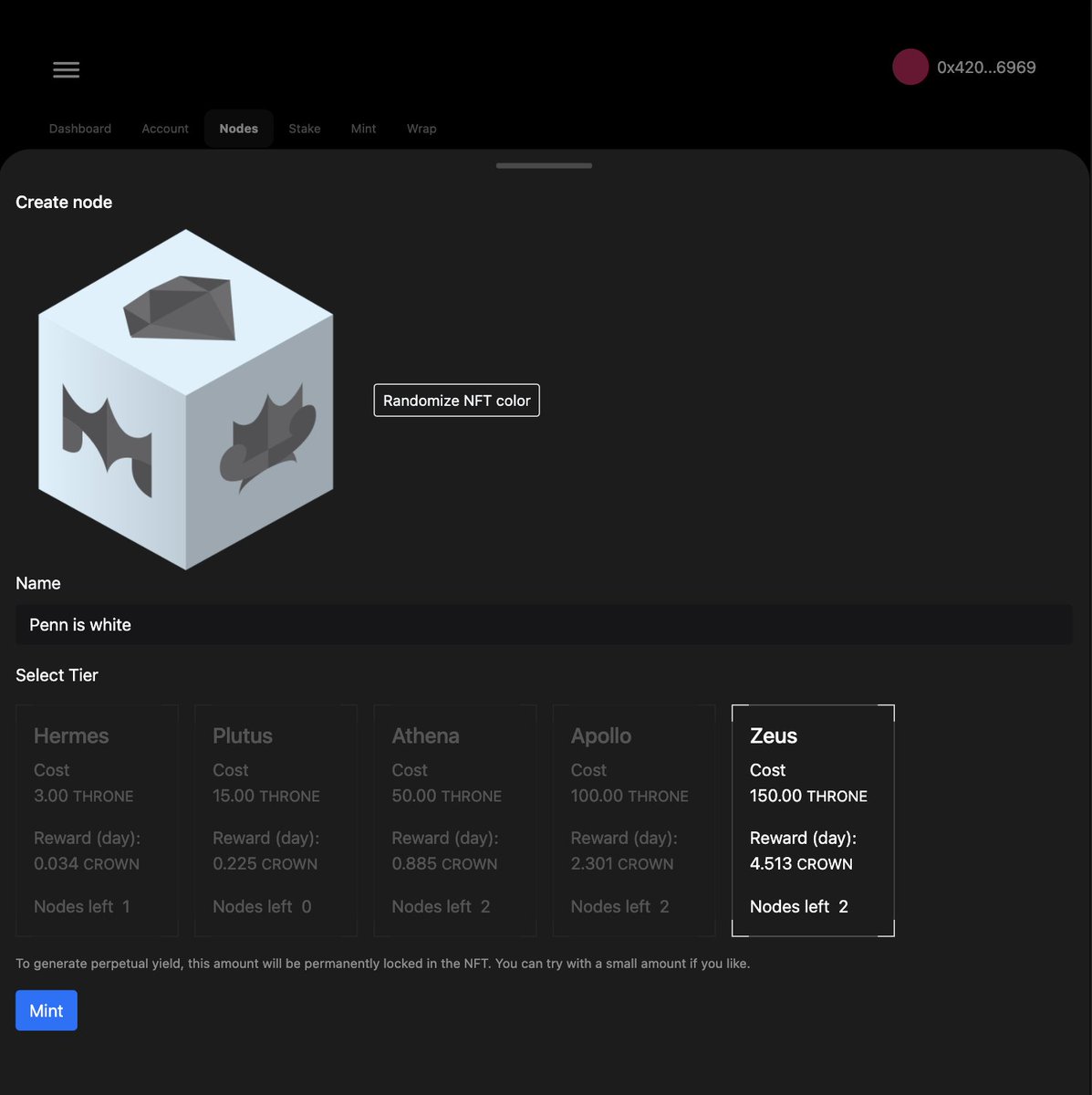 BlitzLabs_io's tweet image. New dapp &amp;amp; $Throne node sneak peek.

#MidasDAO $CROWN #AVAX #NaaS #FaaS