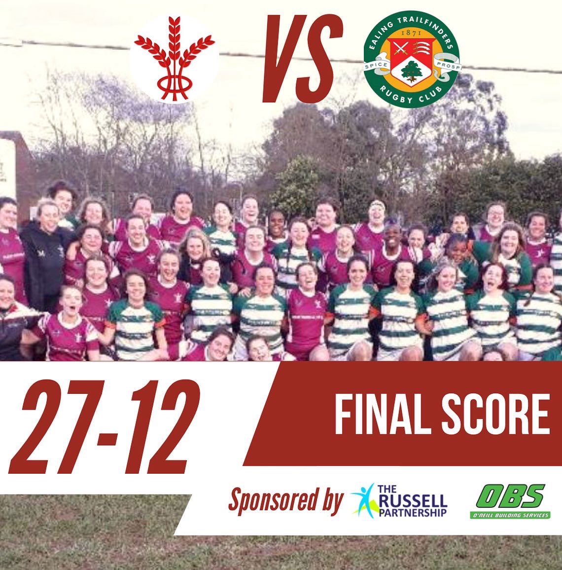 RRFC__Ladies's tweet photo. Today was a thrilling match with Ealing Trailfinders with a lot of close fought tackles and scums however Ruislip came out on top with some cracking selfless tries! 

A huge thank you to Ealing for a hard fought contest and we hope to see you again next season! #uptherui https://t.co/XTMqOQf0kh