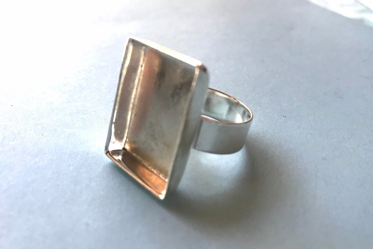 BySupply1's tweet photo. Ring Base Adjustable Silver Ring Base Rectangular Silver Overlay Ring Base with a 18 by 23mm Bezel Tray Lot of 1 by BySupply https://t.co/eHBc3uDhuN #RectangularRing https://t.co/GazEfdagmQ