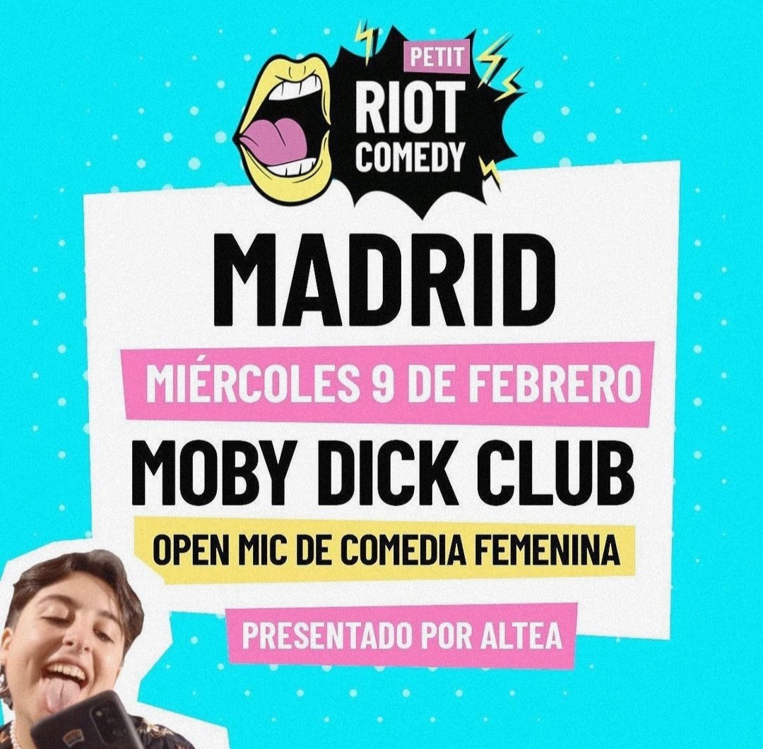 ComediaSegura's tweet photo. Miércoles @RiotComedyFem por #Madrid 👇🏼#ComediaSegura https://t.co/PvClaB8Kpq