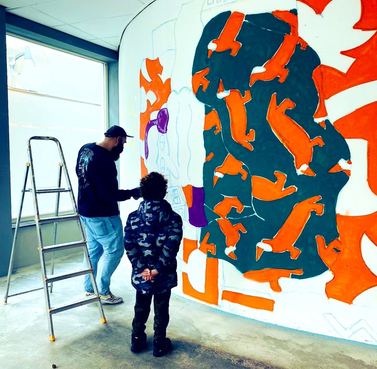 Big up to @colorblynddesign for completing this vivid installation titled 
‘Bedtime stories’ the concept is about being comfortable and taking time for yourself… Books are in times, the most ideal companion to feed your imagination…#boekensteun #heerlen