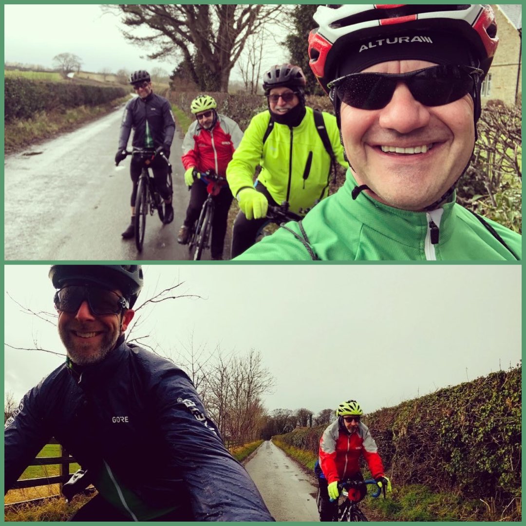 Today’s theme was to keep smiling through the horrendous conditions. Great cafe stop at Eppleby. 🥶💨🚴🏻💚 #cycling #ridedarlo #lovedarlo #guidedrides #letsride <a href="/letsrideuk/">Let's Ride</a> <a href="/LetsRideNE/">Let's Ride North East</a>