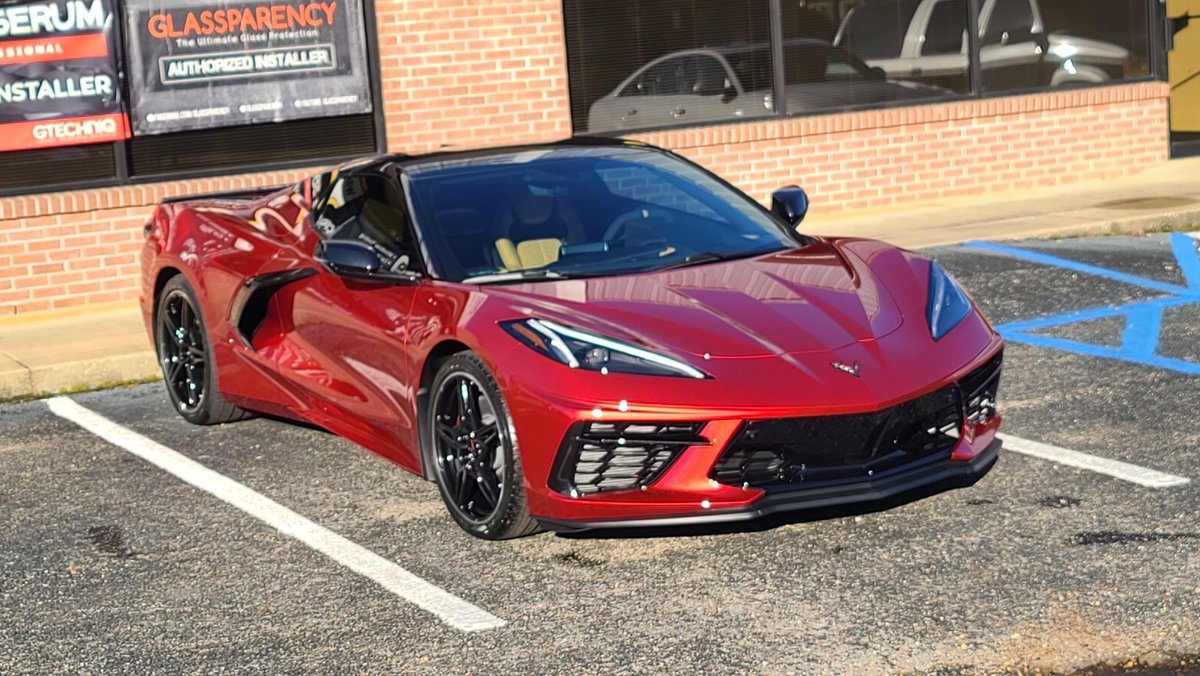 PaintDefender's tweet photo. Red Mist!! This Gorgeous 2022 Corvette Stingray Convertible has XPEL Prime heat blocking ceramic window tinting, XPEL Ultimate Plus paint protection film, and XPEL Fusion Plus ceramic coating. She's well protected for the road ahead!

@xpel
#paintdefender #xpel #chevrolet #c8... https://t.co/3glPVsEqlq