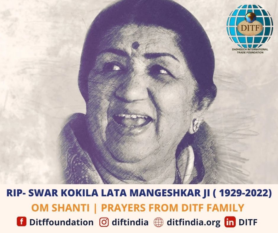 DadheechF's tweet photo. #ditf mourns the loss of #nightingaleofindia , Lata Mangeshkar who enthralled the audiences worldwide🌏 with her melodious singing #ditfindia pays respect to #Lataji 💐😭🙏🏻Your evergreen voice is bound to stay with us "#LataDi" 🥺 #ditfrespect😭🙏🏻 #LataMangeshkarPassesAway https://t.co/AJHZXwGfYO