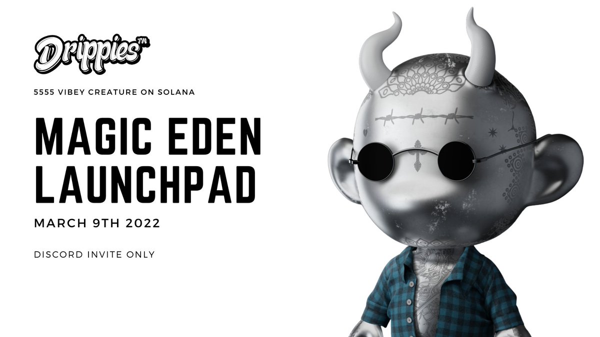 drippieverse's tweet image. New Drippies™ Launch Date: March 9th on @MagicEden_NFT